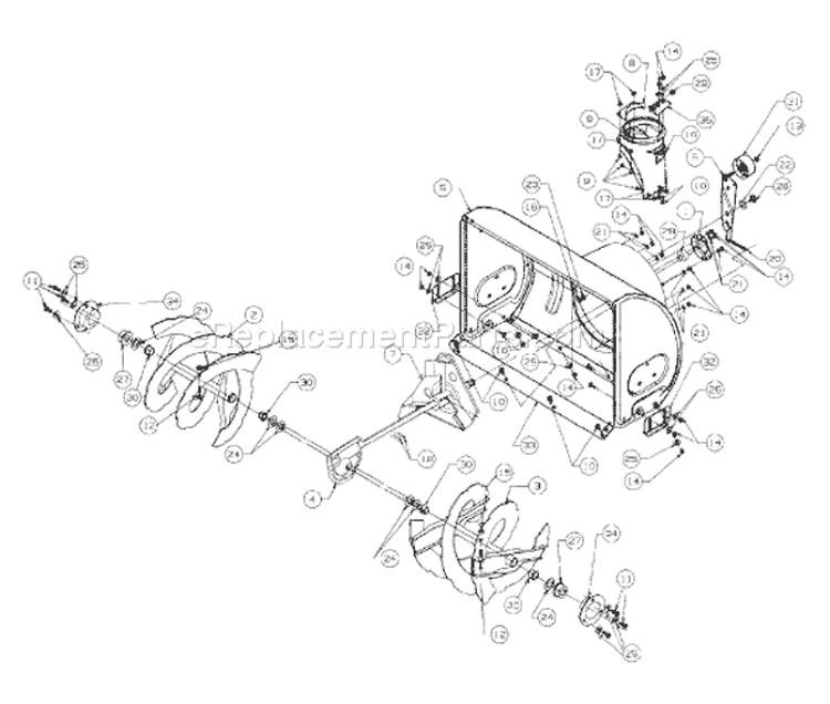 Page E Diagram and Parts List for 31AE753F401 1998 Yard Man Snow Blower